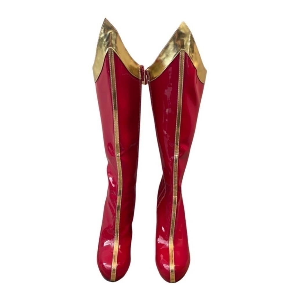 Costume Platform Boots-RED GOLD